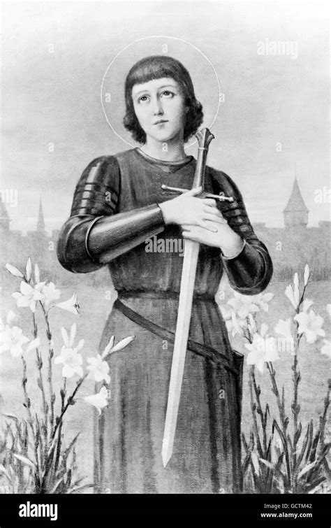 Joan Of Arc Portrait Painting Black And White Stock Photos And Images Alamy