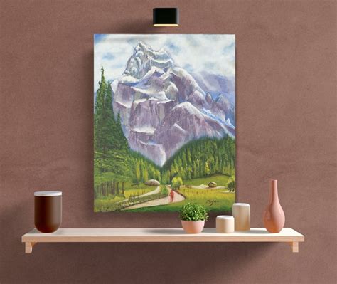 Landscape Painting Original Oil Painting Swiss Alps Etsy