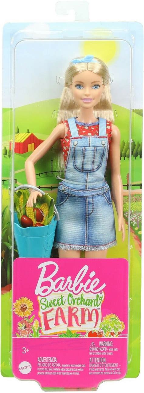 Barbie Sweet Orchard Farm Doll Blonde With Blue Bucket