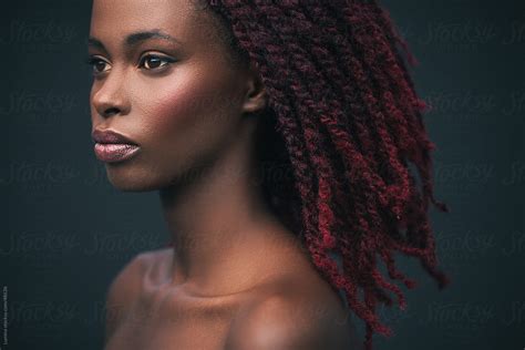 African Woman With Dreadlocks By Lumina