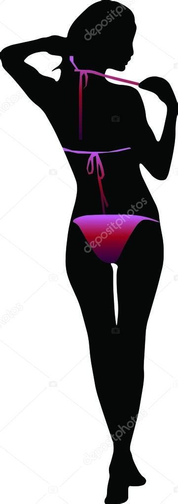 Silhouettes Woman Bikini Stock Illustration My Xxx Hot Girl