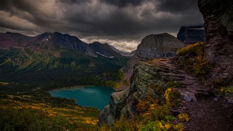 Turquoise Lake In The Mountains Hd Wallpaper Background Image 1920x1080