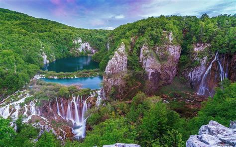 The Magnificent View Of The Plitvice Lakes In Croatia 2k Wallpaper