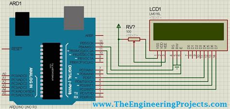 Circuit Designing Of Lcd With Arduino In Proteus Isis The Engineering