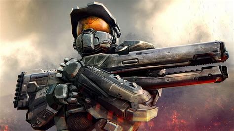 Wallpaper Gun Video Games Weapon Soldier Master Chief Xbox One