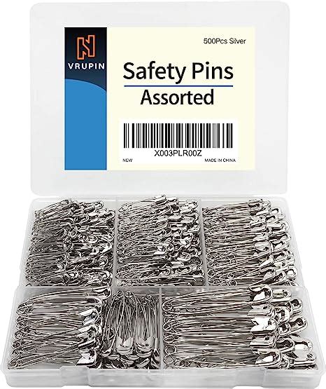 Safety Pins Assorted 500 Pcs Safety Pins 5 Different Sizes Safety Pin