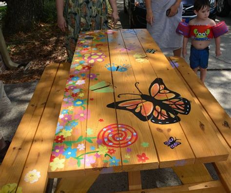 La fuente imports offers one of the largest collections of mexican and southwestern home accessories. Stained, Hand painted picnic table | Painted picnic tables ...