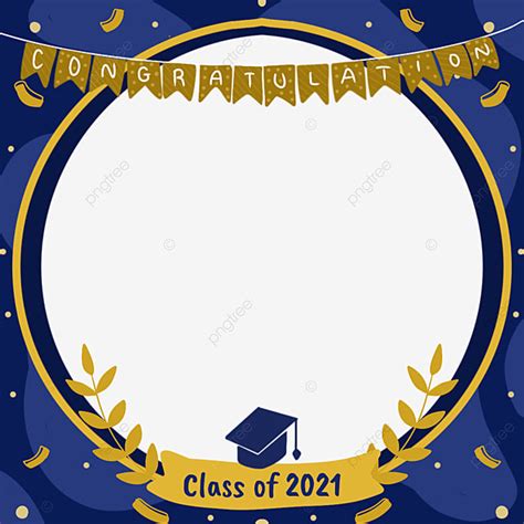 Congratulation Class White Transparent Graduation Frame Twibbon