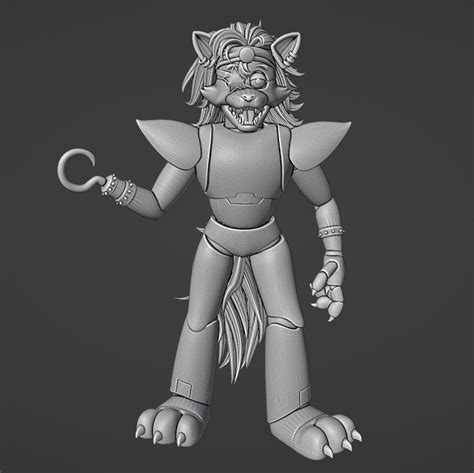 Stl File Glamrock Foxy・3d Printable Model To Download・cults