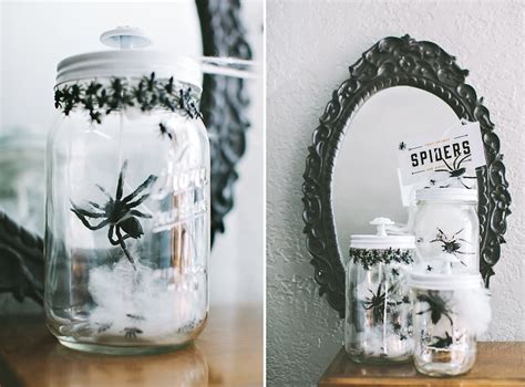 Halloween masks are the best accessory because you get to pretend to be someone else for the night. Spiders in Mason Jars - Mason Jar Crafts Love