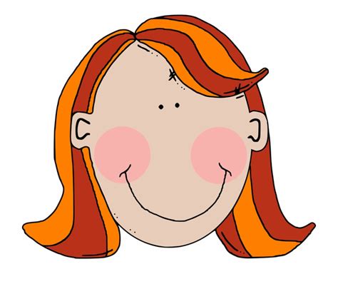 Girl Head Face Child Teenage Animation Girl Blank Clip
