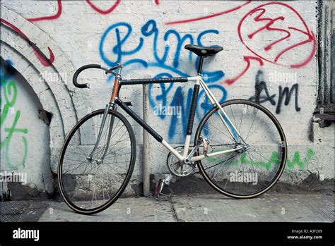 Bicycle Parked Amsterdam Netherlands Stock Photo Alamy