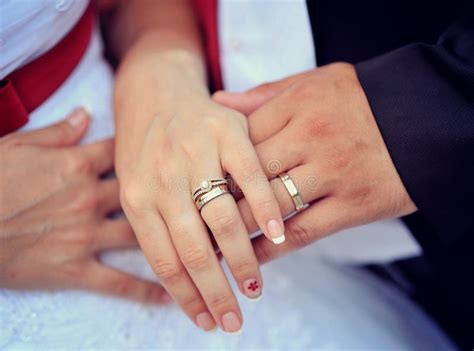 Wedding Rings On Fingers Stock Images Image 34667394