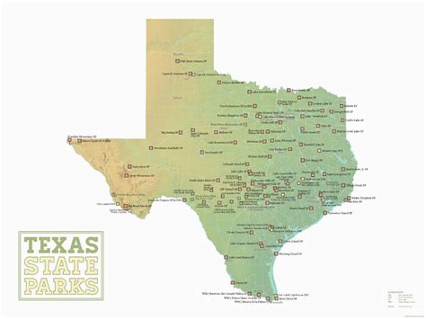 Texas National Parks Map Secretmuseum
