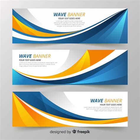 Premium Vector Abstract Waves Banners