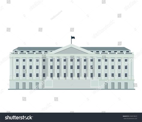 Modern Flat Famous Government Building Suitable Royalty Free Stock