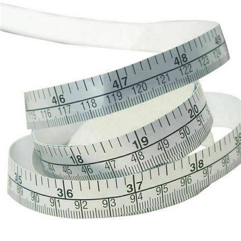 150cm Self Adhesive Measure Tape Vinyl White Ruler W Sewing Easy