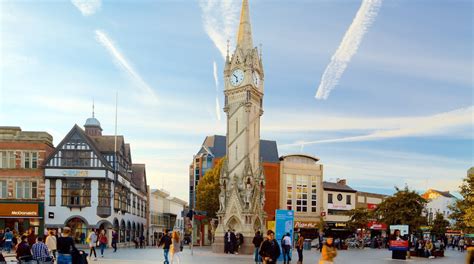 Haymarket Memorial Clock Tower In Leicester City Centre Uk