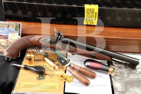Pedersoli Howdah Hunter Model Side By Side Pistol Engraved Case