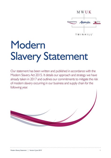 Modern Slavery Statement By Alexandra Issuu