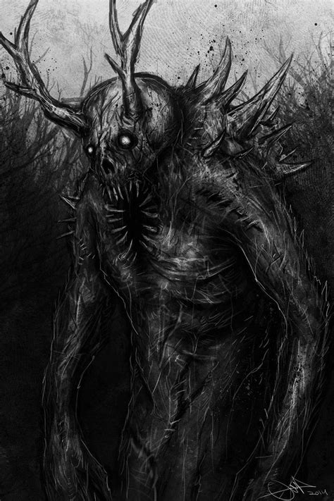 Demon In Woods By Eemeling Art Eemeling In Horror Art Art