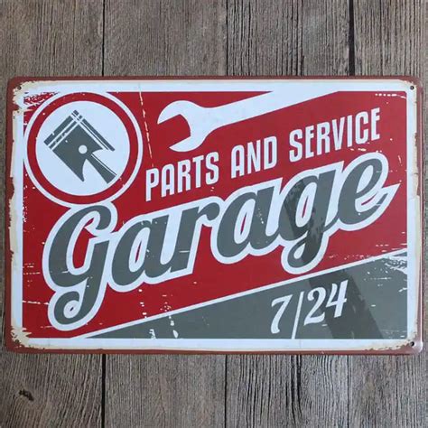 Auto Parts Car Malt Retro Vintage Tin Plate Metal Tin Signs Wall Decor