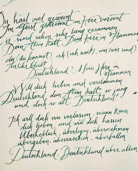 I Was Practicing Calligraphy With Deutschland Lyrics Rrammstein