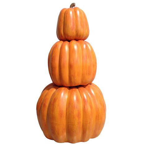 Why buy it when you can make it yourself? 26.5 in. H Harvest Stackable Pumpkins-MT1019 - The Home Depot