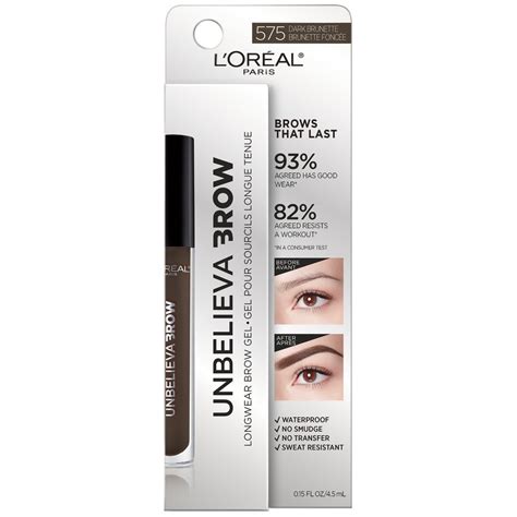 Loreal Paris Unbelieva Brow Waterproof Brow Gel Dark Brunette Shop