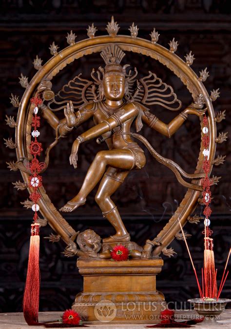 bronze dancing shiva as the lord of dance nataraja statue with oval flaming arch 30 118b19a