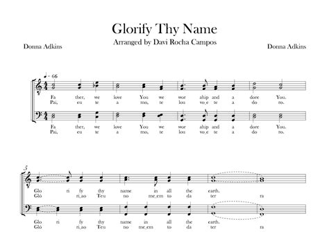 Glorify Thy Name Sheet Music Donna Adkins Ttbb Choir