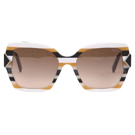 Emilio Pucci White Square Sunglasses 46549555cm Sunglasses Emilio Pucci Eyewear Avvenice