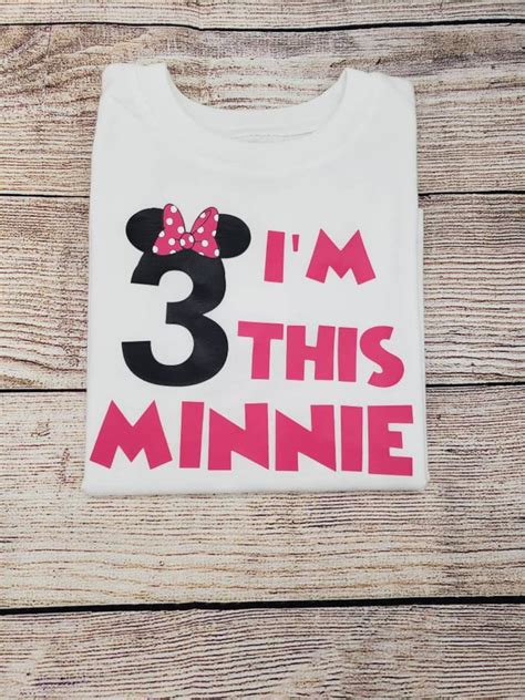 Minnie Mouse Birthday Shirt 3rd Birthday Minnie Mouse Party Etsy