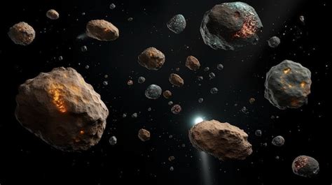 Premium Photo Asteroids In Outer Spacegenerative Ai