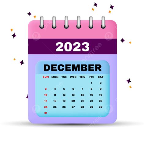 December 2023 Calendar 2023 Calendar December Png And Vector With