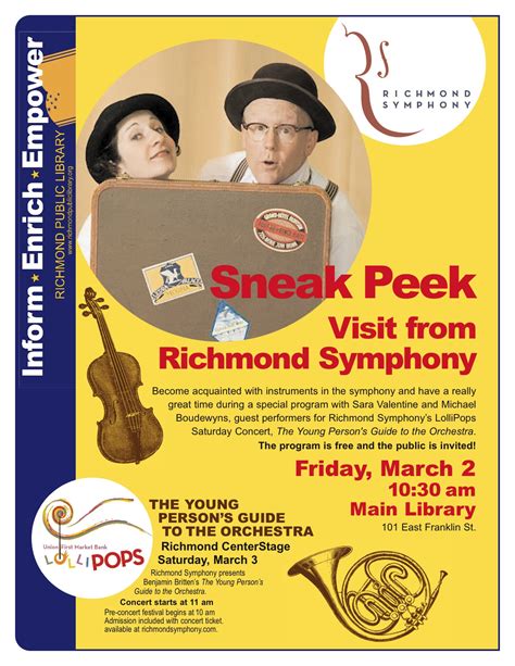 Richmond Public Library Staff Picks Visit From Richmond Symphony