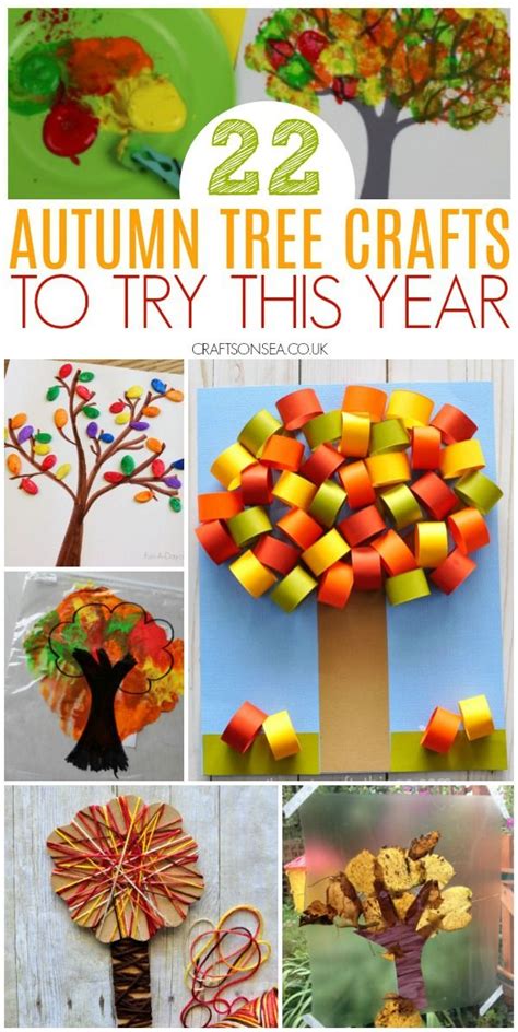 20 Autumn Tree Crafts For Kids Tree Crafts Easy Arts And Crafts