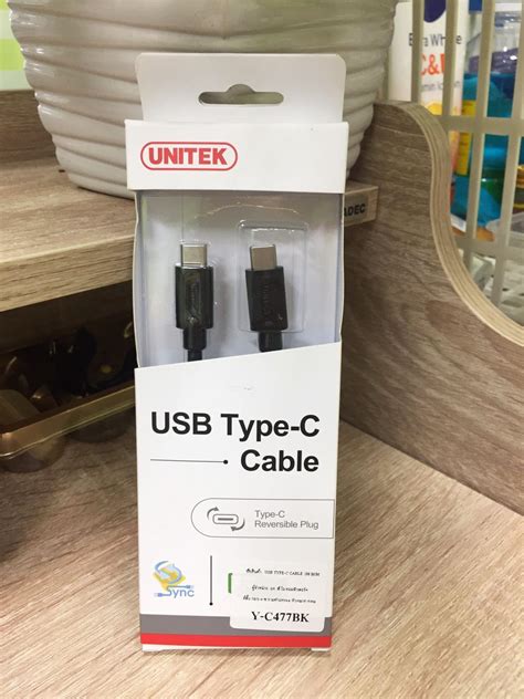 Y-C477BK,USB TYPE-C,Type-c to Type-c,USB3.0 Type-c,สายType-c,สายชาร์จType-c,unitek,CM to CM