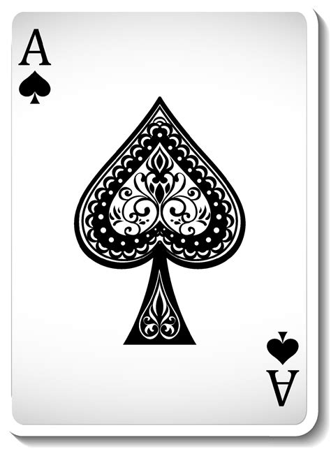 Ace Of Spades Playing Card Isolated Vector Art At Vecteezy