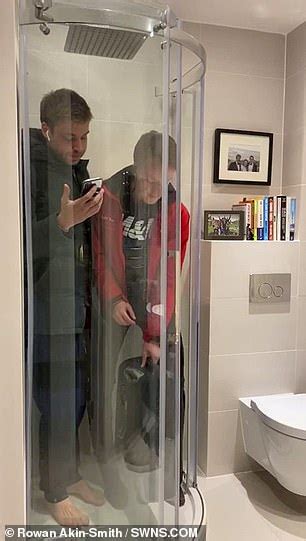 Housemates Recreate Their Tube Commute In Their Shower Daily Mail Online