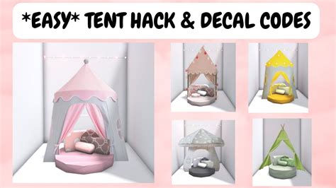 Easy Toddlerkids Indoor Tent Tent Decal Id Codes Bloxburg Kids