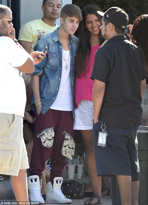 Teenage Millionaire Justin Bieber Wears Cash Printed Sweatpants To Pose