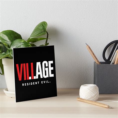Resident Evil 8 Village Text Logo Art Board Print For Sale By