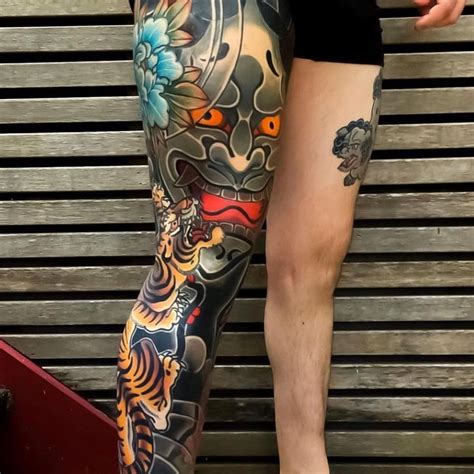 samurai hannya x geisha full leg tattoos leg tattoo men japanese leg tattoo kulturaupice