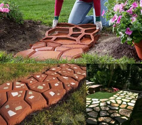 Garden Decor Jardin Plastic Tools Mold For Concrete Diy Stone Plastic