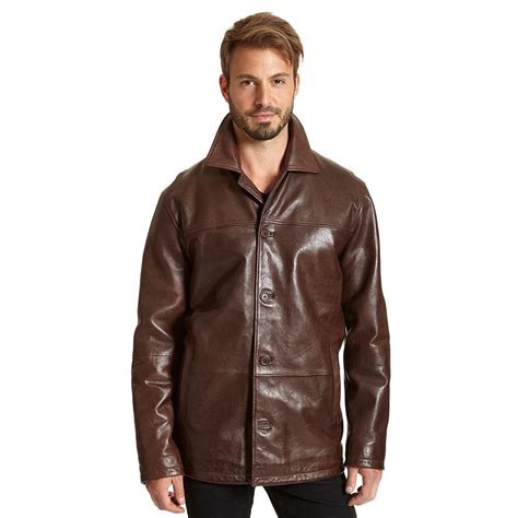 Big And Tall Excelled Leather Car Coat Mens Leather Coats Lambskin