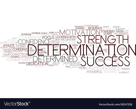 Determination Word Cloud Concept Royalty Free Vector Image