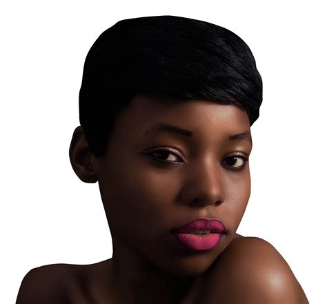 Beautiful Black Woman With Glossy Makeup Png Image Pngpix