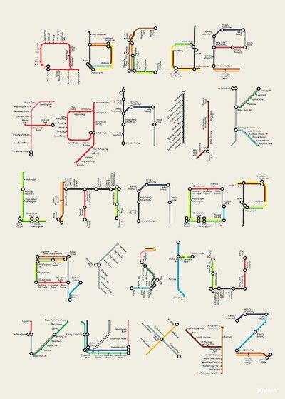 Tube Font By Harry Beck Typography Alphabet Graphic Design