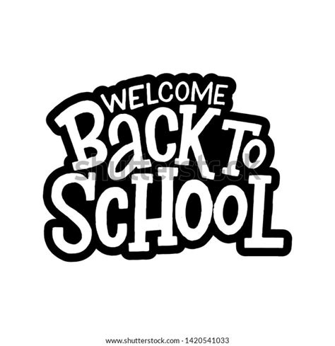Welcome Back School Vector Hand Drawn Stock Vector Royalty Free